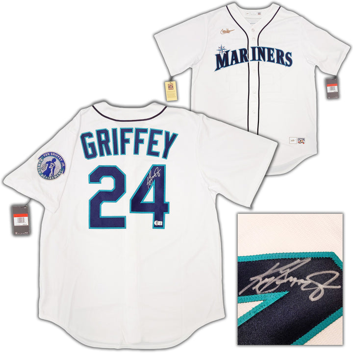 Seattle Mariners Ken Griffey Jr. Signed White Nike Cooperstown Edition Jersey