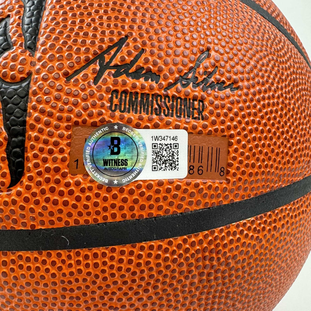 Autographed/Signed Larry Bird Boston Celtics Full Size Wilson JSA COA