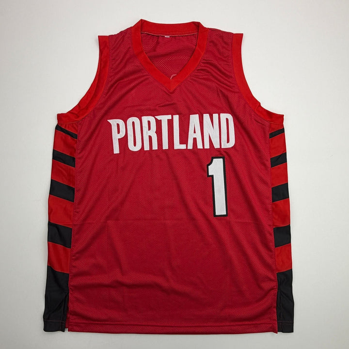 Facsimile Autographed Ja Morant Portland Red Reprint Laser Auto Jersey XL