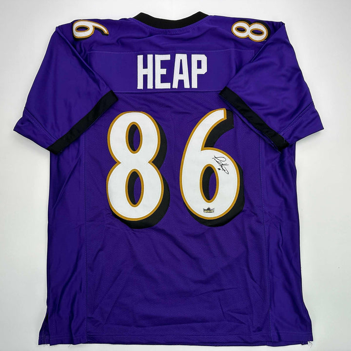 Facsimile Autographed Todd Heap Baltimore Purple Reprint Jersey Size Men's XL