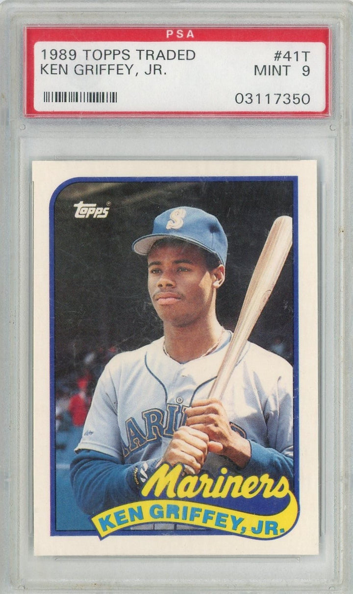 Graded 1989 Topps Traded Ken Griffey, Jr. #41T Rookie RC Card PSA 9