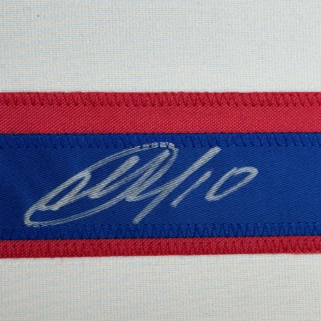 Framed Signed Artemi Panarin 35x39 New York White Jersey JSA COA