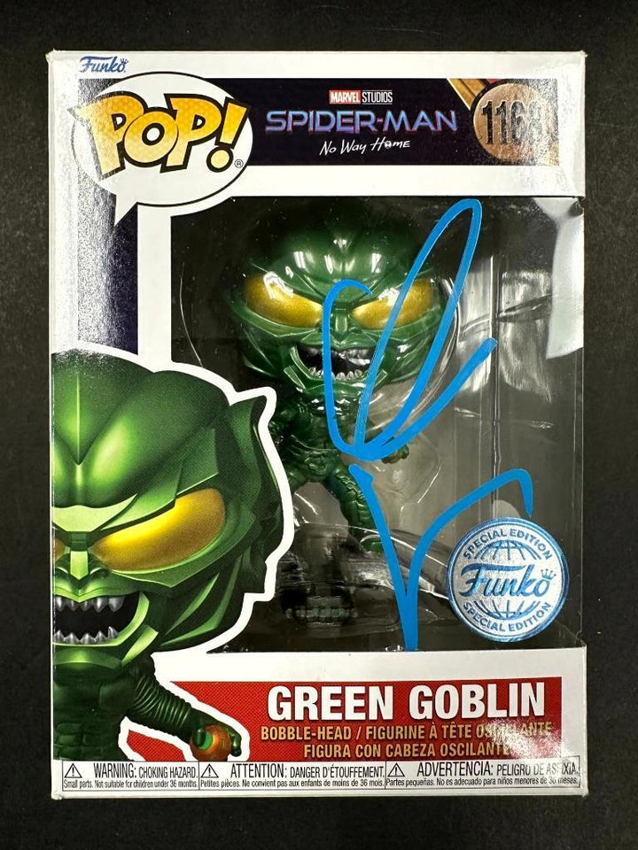 Willem DaFoe signed Green Goblin Funko Pop! 1168 Spider-Man autograph ~ JSA COA
