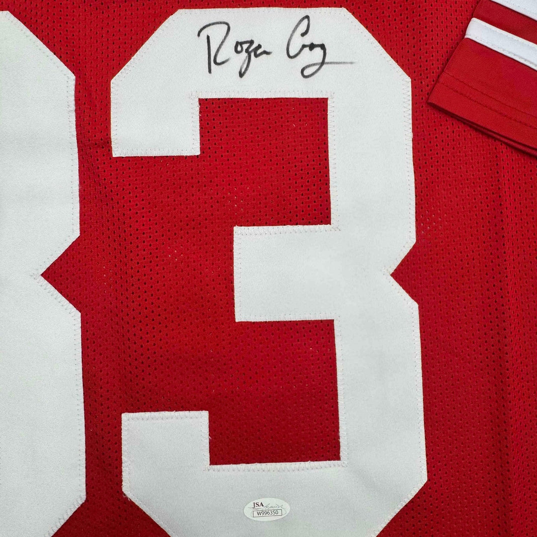 Autographed/Signed Trey Lance San Francisco Red Football Jersey Beckett BAS COA
