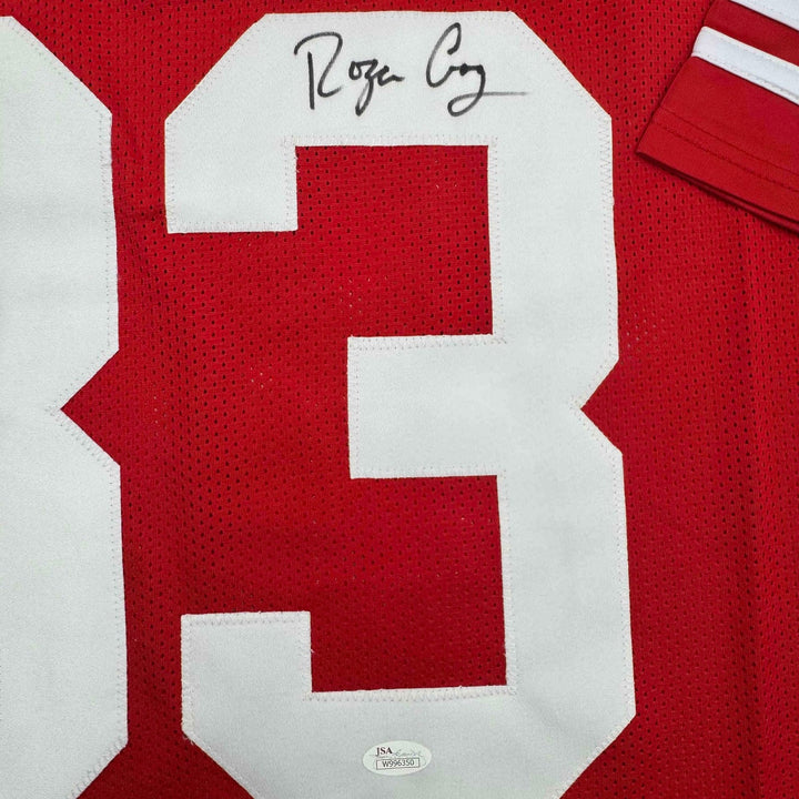 Autographed/Signed Trey Lance San Francisco Red Football Jersey Beckett BAS COA