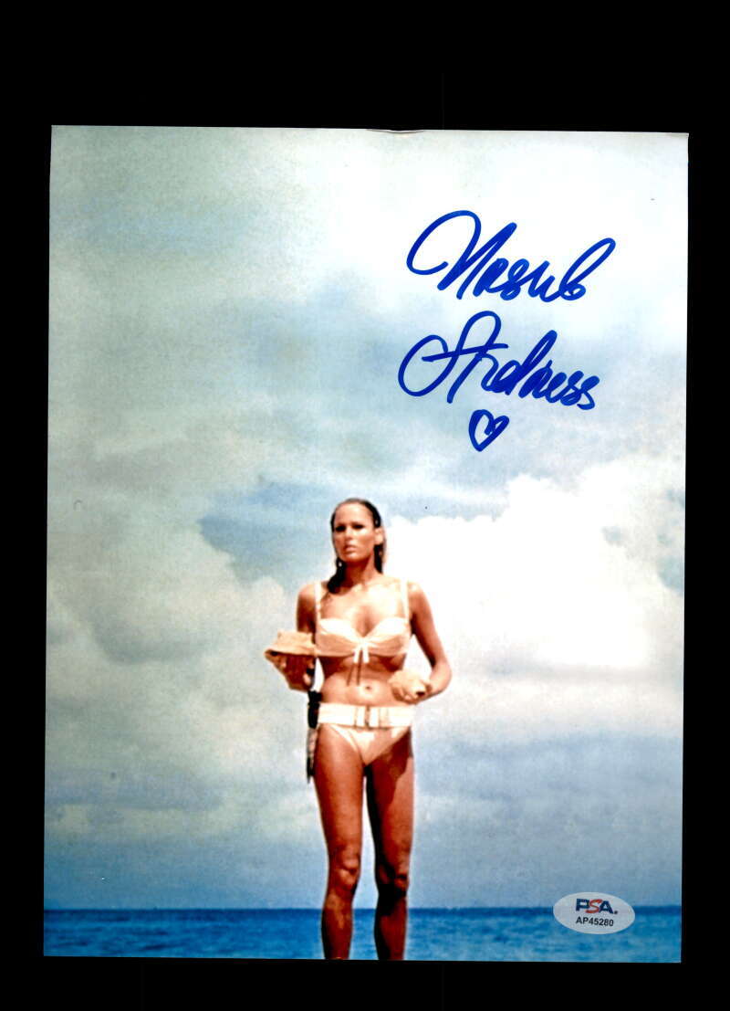 Ursula Andress PSA DNA Signed 8x10 Photograph Autograph