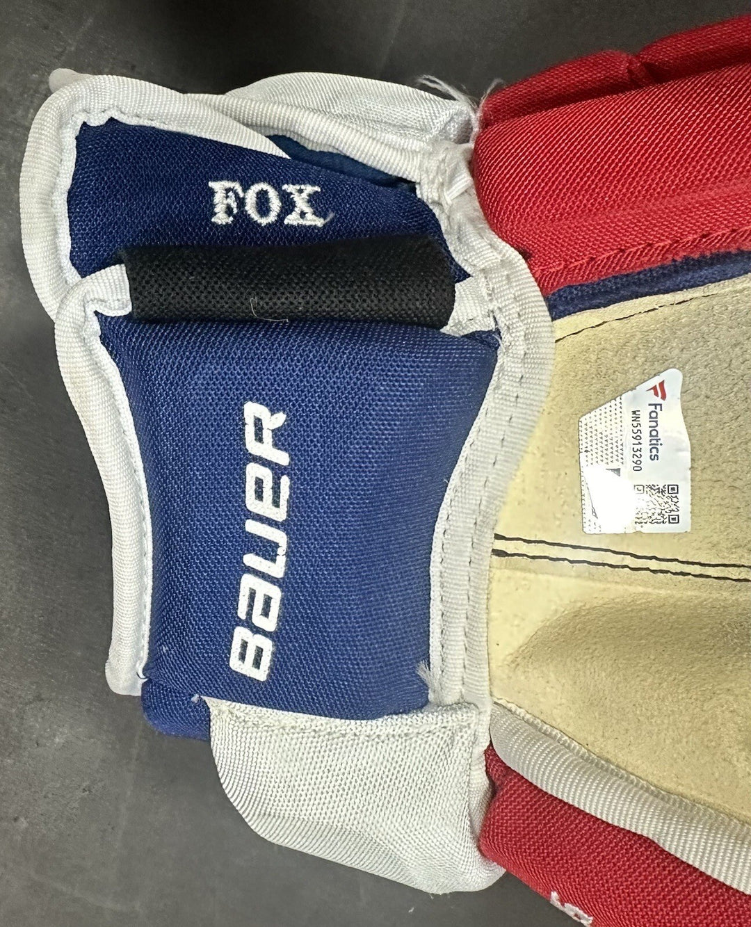 Adam Fox New York Rangers 2022 Game Used Bauer Nexus Gloves Pair Fanatics COA