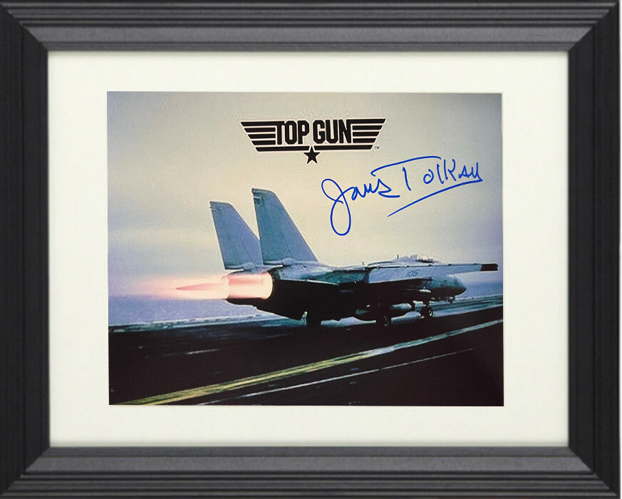 James Tolkan signed 1986 Top Gun 8x10 Photo Custom Framing CMD "Stinger" Jardian