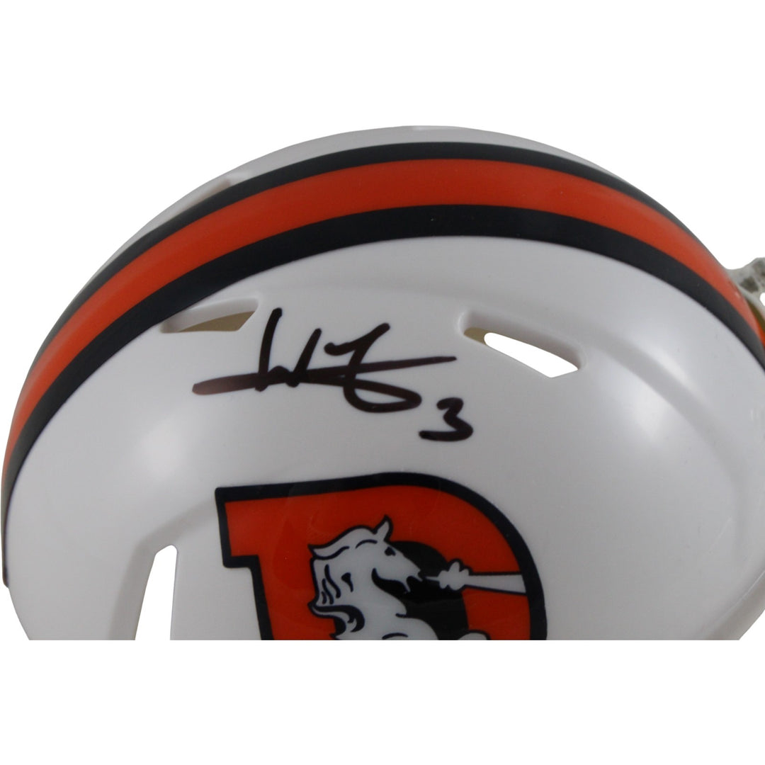 Wil Lutz Autographed Denver Broncos 23 Alt Mini Helmet Beckett Witness 54653