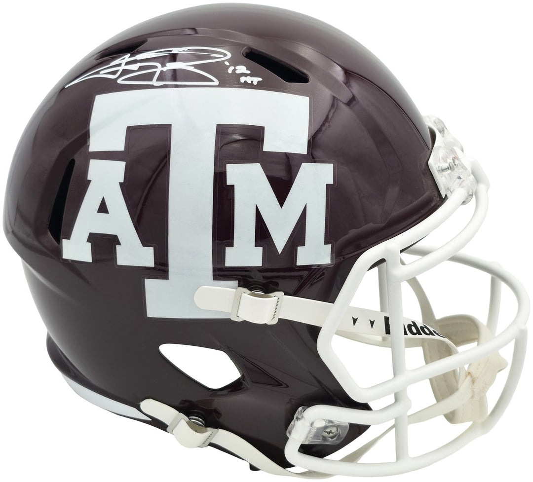Johnny Manziel Auto Texas A&M Aggies Maroon Full Size Speed Replica Helmet 12 HT