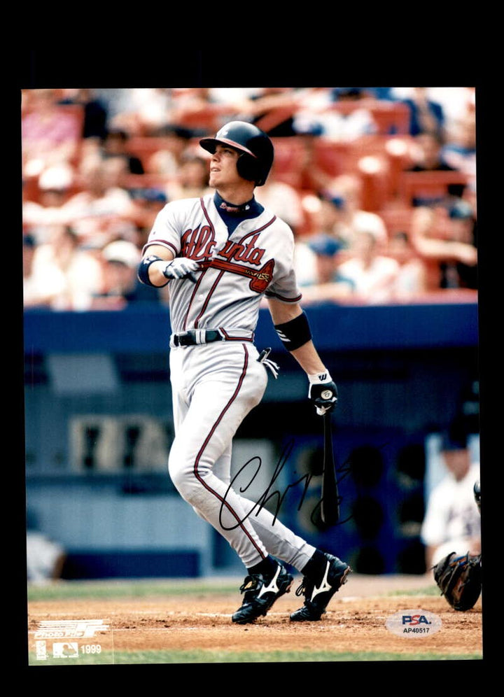 Chipper Jones PSA DNA Signed 8x10 Photo Autograph Braves