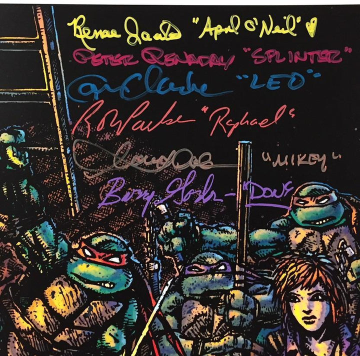 Teenage Mutant Ninja Turtles TMNT Cast (7) Signed 11x17 Photo w/ Beckett BAS COA