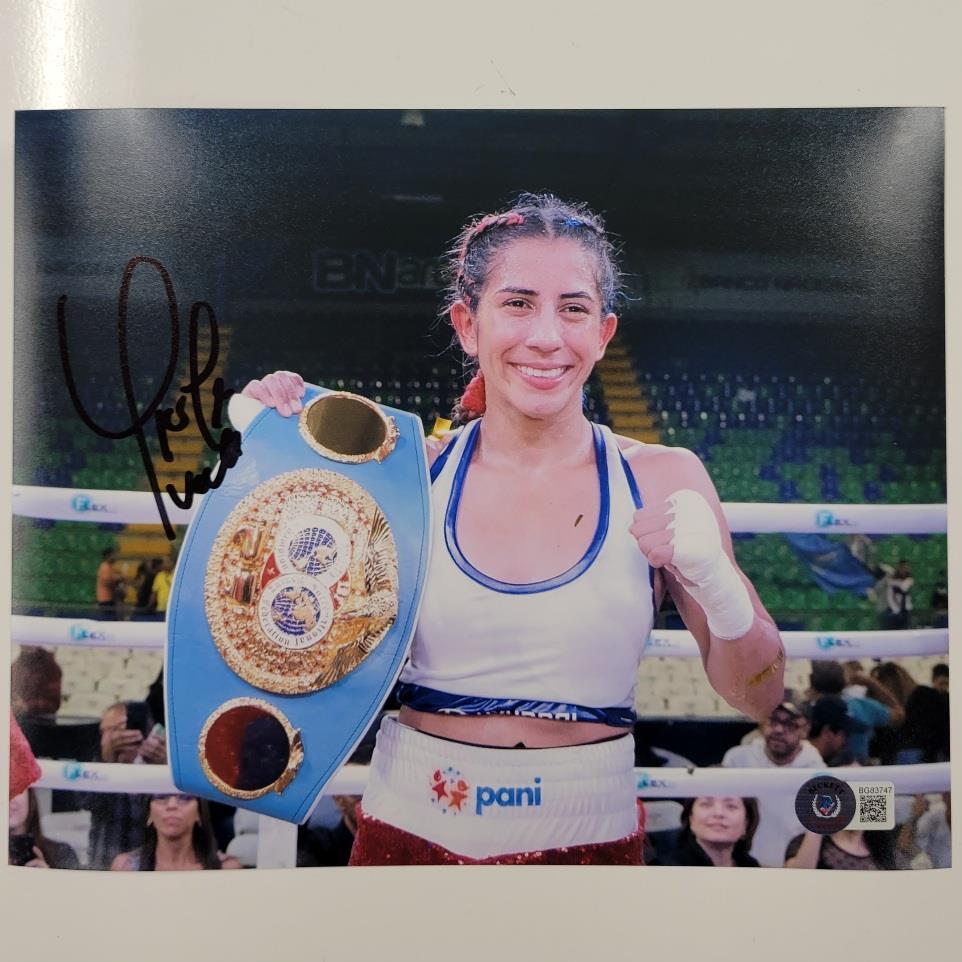 Yokasta Yoka Valle signed Boxing 8x10 photo #6 autograph ~ Beckett BAS Holo