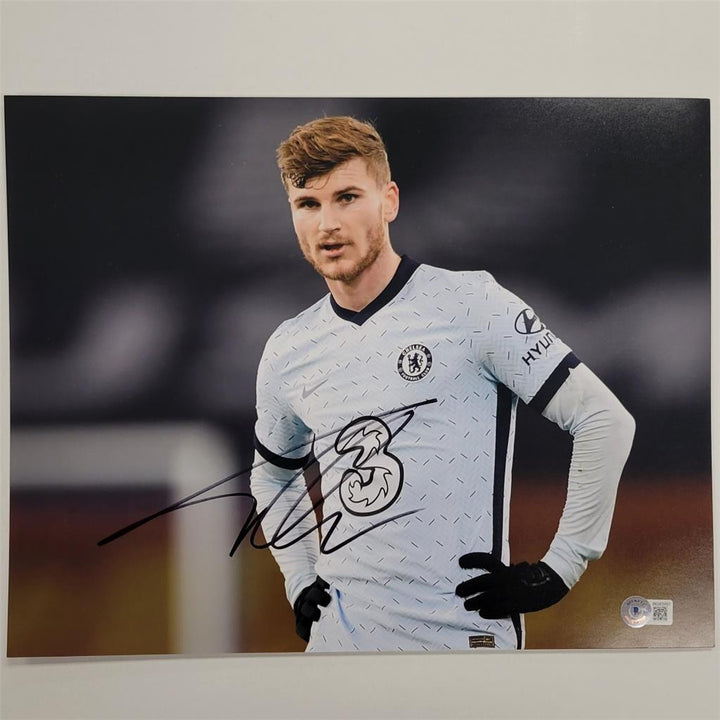 Timo Werner signed Chelsea 11x14 photo #5 Germany autograph (A) Beckett BAS Holo