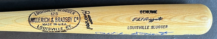 Phil Scooter Rizzuto Signed Ins MVP 1950 Game Model Bat auto Yankees JSA COA /50