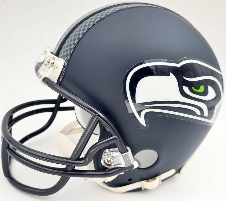 Russell Wilson Autographed Signed Seattle Seahawks Mini Helmet In Green RW Holo