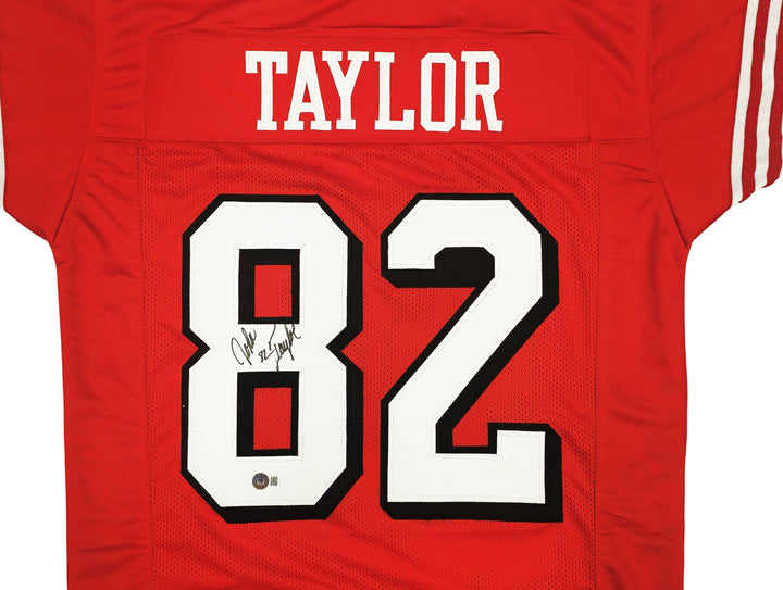 San Francisco 49ers John Taylor Autographed Signed Red Jersey Beckett Witness