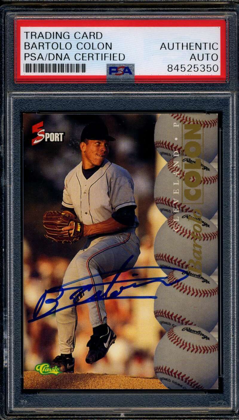 Bartolo Colon PSA DNA Coa Signed 1995 Classic Rookie Autograph