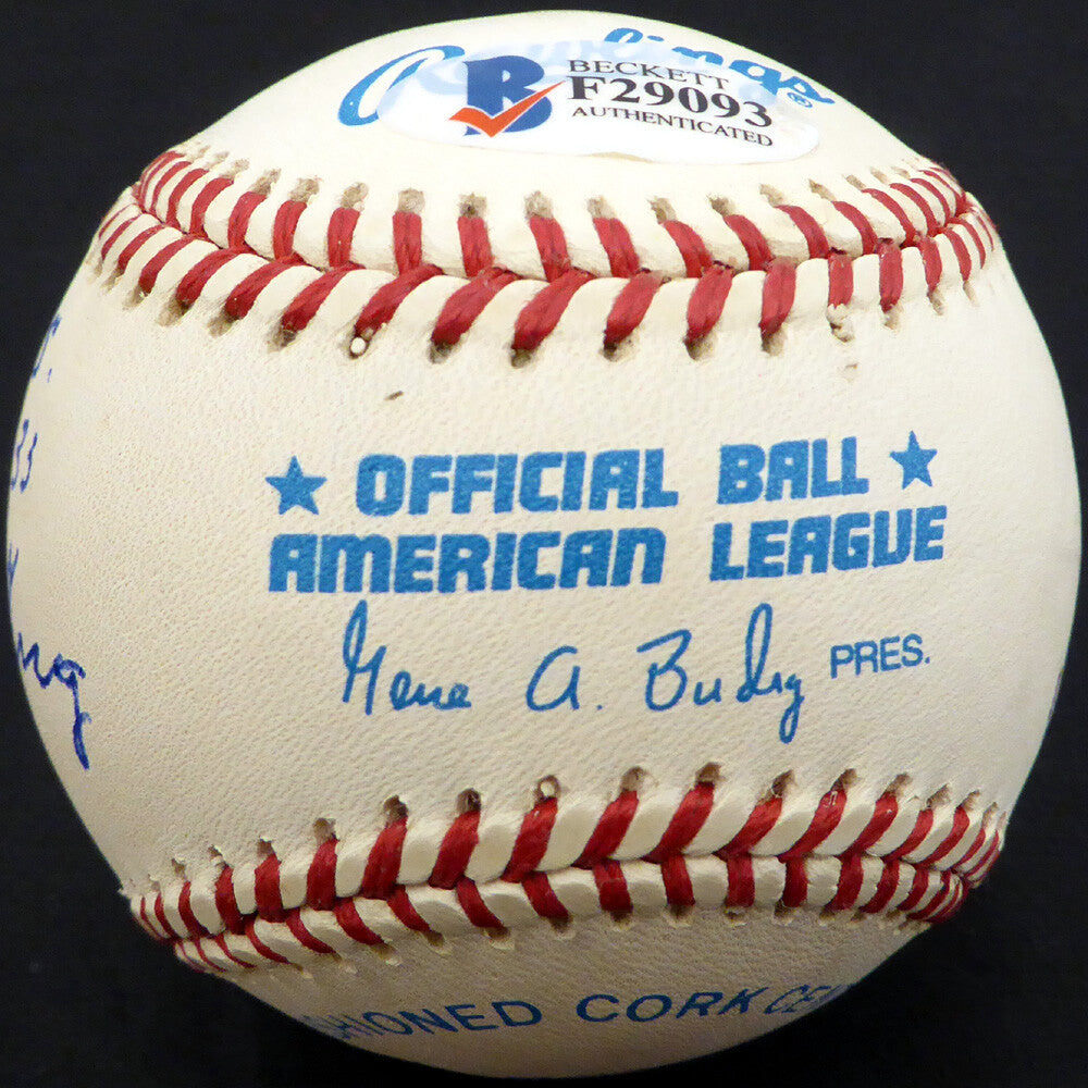Joe Hauser Auto AL Baseball Orioles, Oakland A's "HR, RBI, Batting AVG" Beckett