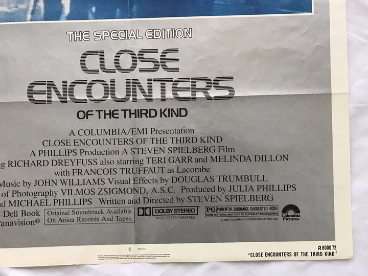 "Close Encounters Of The Third Kind" 1980 Original Movie Poster 1st Issue 27x40
