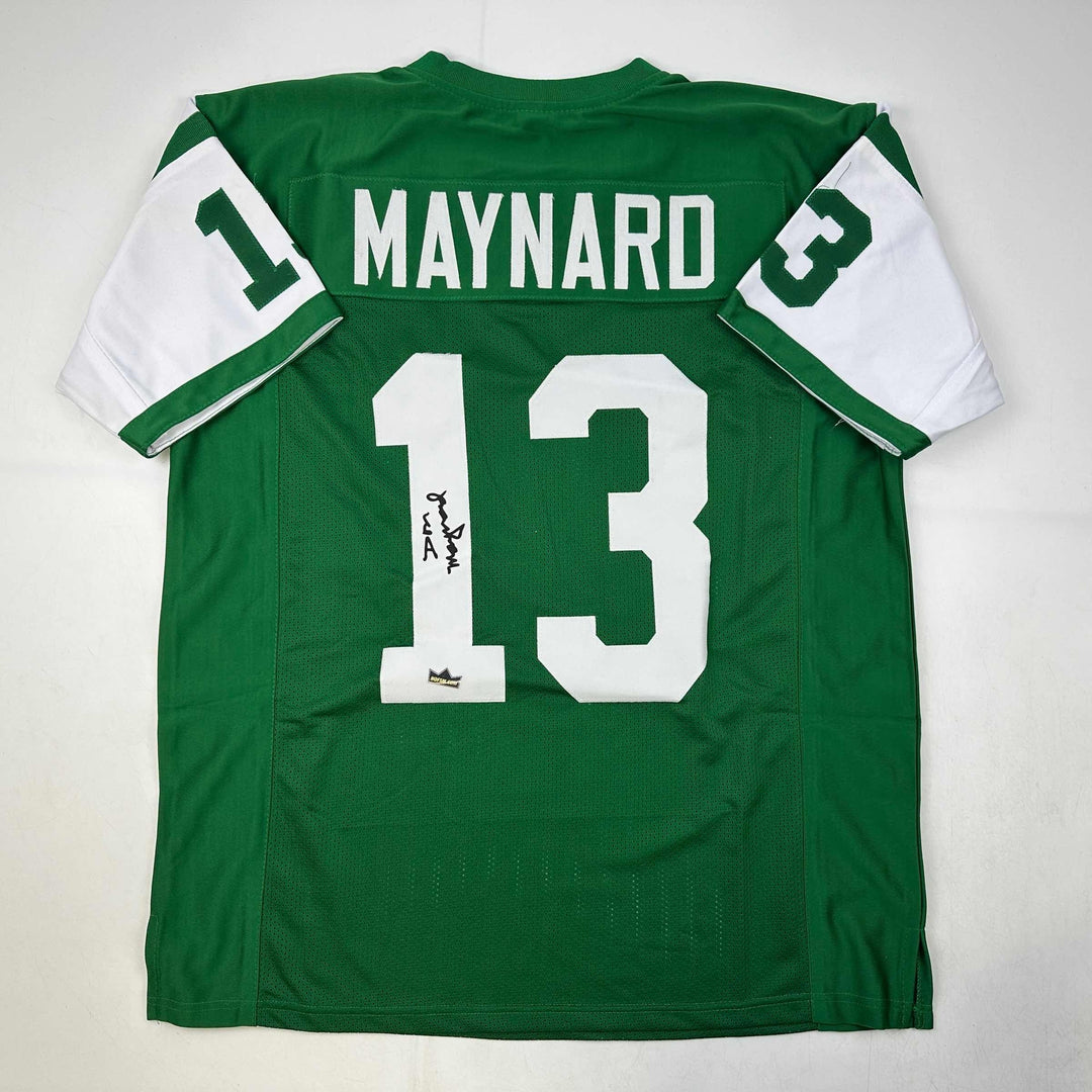 Facsimile Autographed Don Maynard New York Green Reprint Jersey Size Men's XL