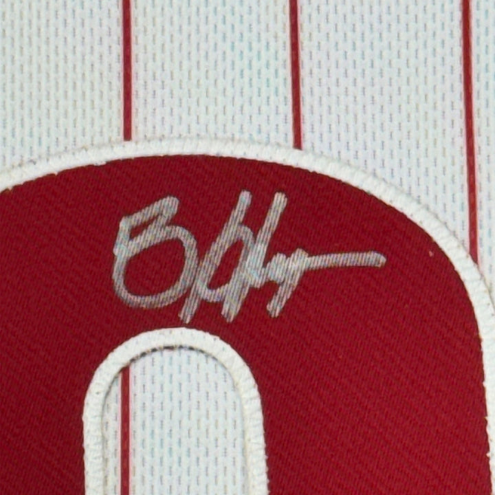 Framed Signed Bryce Harper 35x39 Phillies Jersey Fanatics & MLB COA