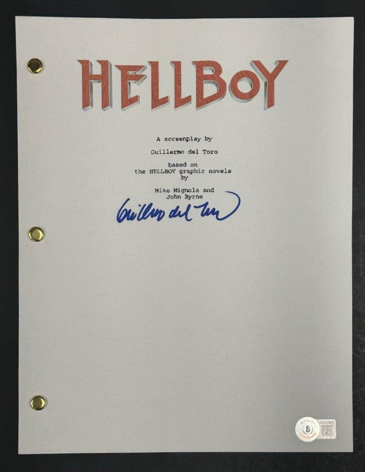 Guillermo del Toro autograph signed Hellboy movie script (B) ~ Beckett BAS