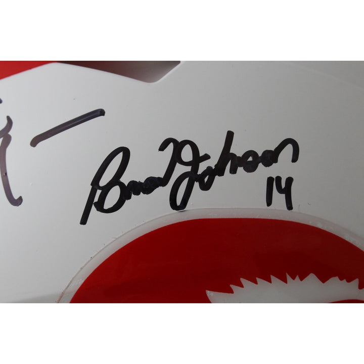 Tampa Bay Buccaneers SB 37 Brooks Sapp +4 Signed Pro TB Helmet Beckett W 54869
