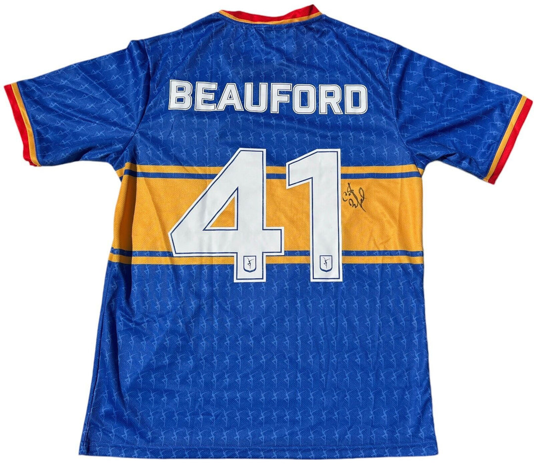 CARTER BEAUFORD SIGNED DAVE MATTHEWS BAND DMB SOCCER JERSEY DRUMMER JSA