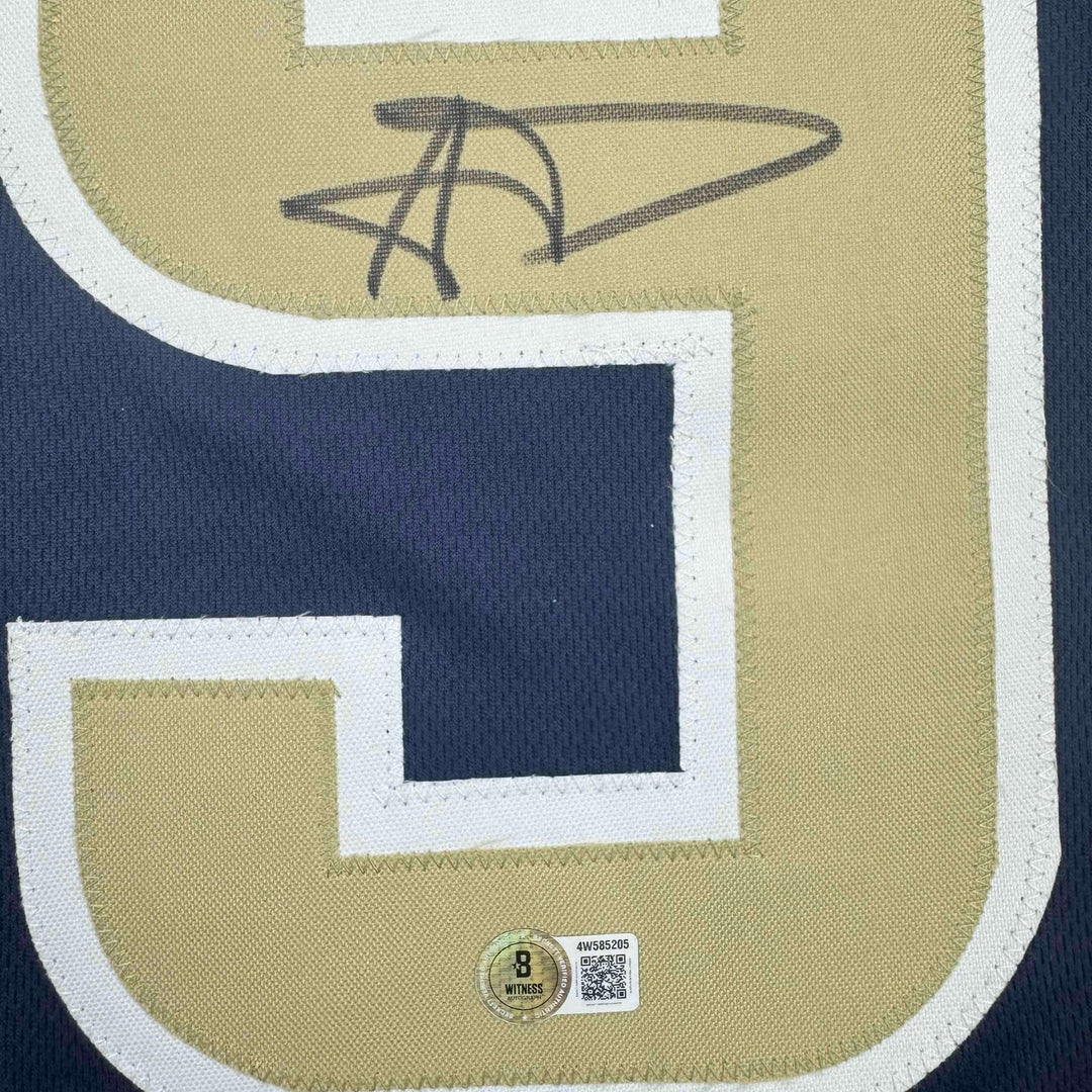 Autographed/Signed AARON DONALD Los Angeles LA Blue Jersey JSA COA Auto
