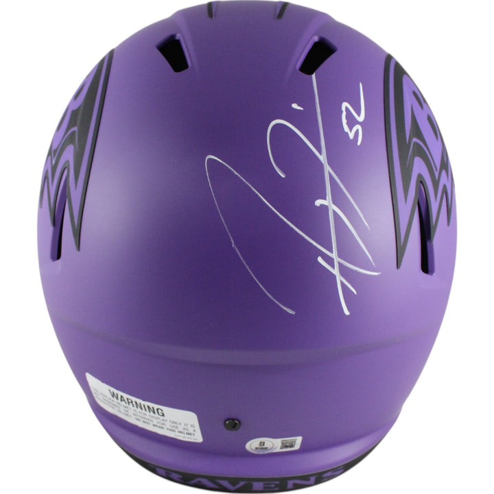 Ray Lewis Autographed Baltimore Ravens Rave F/S Helmet Beckett Witness 49560
