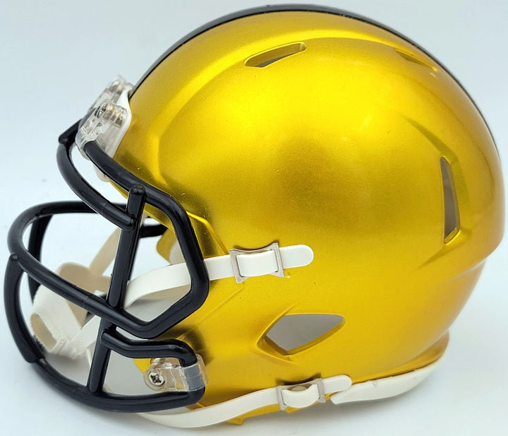 Terry Bradshaw Signed Pittsburgh Steelers Flash Yellow Mini Helmet Beckett