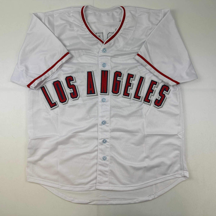 Autographed/Signed Vladimir Vlad Guerrero Los Angeles White Jersey Beckett COA