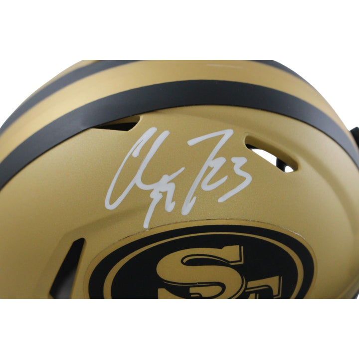 Christian McCaffrey Signed San Francisco 49ers Rave Mini Helmet Fanatics 55625