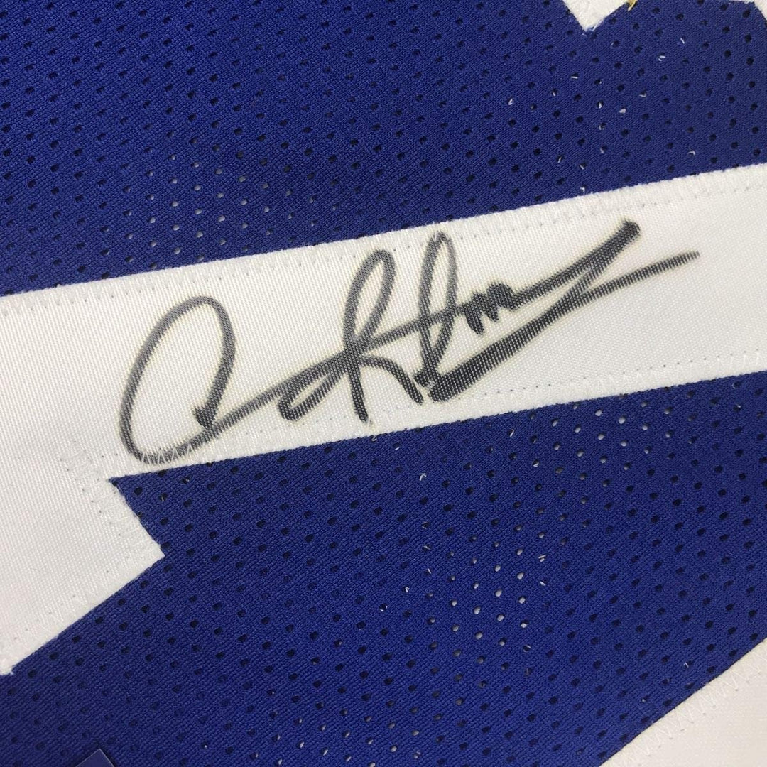 Autographed/Signed DENNIS RODMAN Dallas Blue Jersey PSA/DNA COA Auto