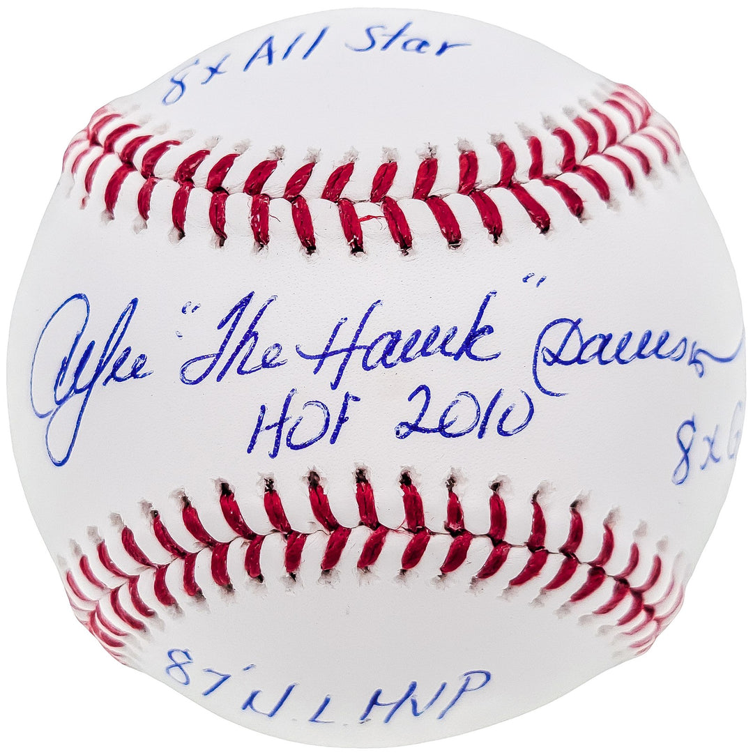 Andre Dawson Signed MLB Baseball Montreal Expos Statball 6 Stats Beckett