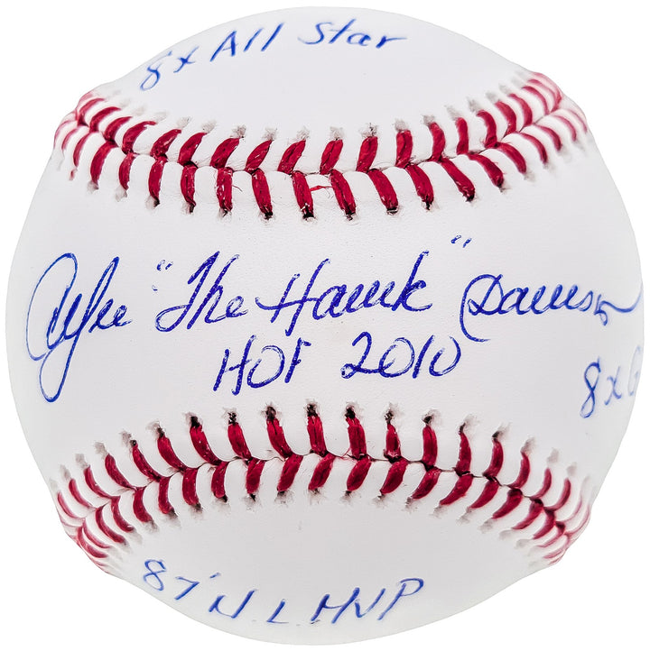 Andre Dawson Signed MLB Baseball Montreal Expos Statball 6 Stats Beckett