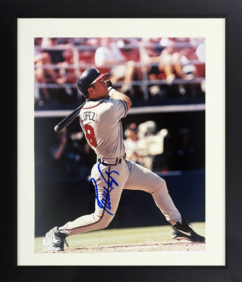 Javy Lopez signed Atlanta Braves MLB Licensed 8x10 Photo Framed- COA
