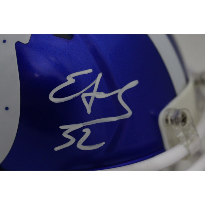 Edgerrin James Autographed Indianapolis Colts Flash Mini Helmet Beckett 46471
