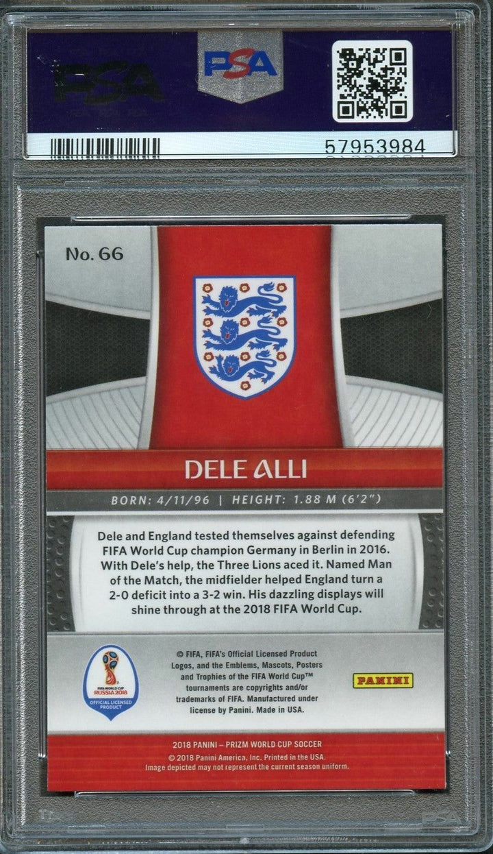 2018 Prizm World Cup #66 Dele Alli PSA 10 England
