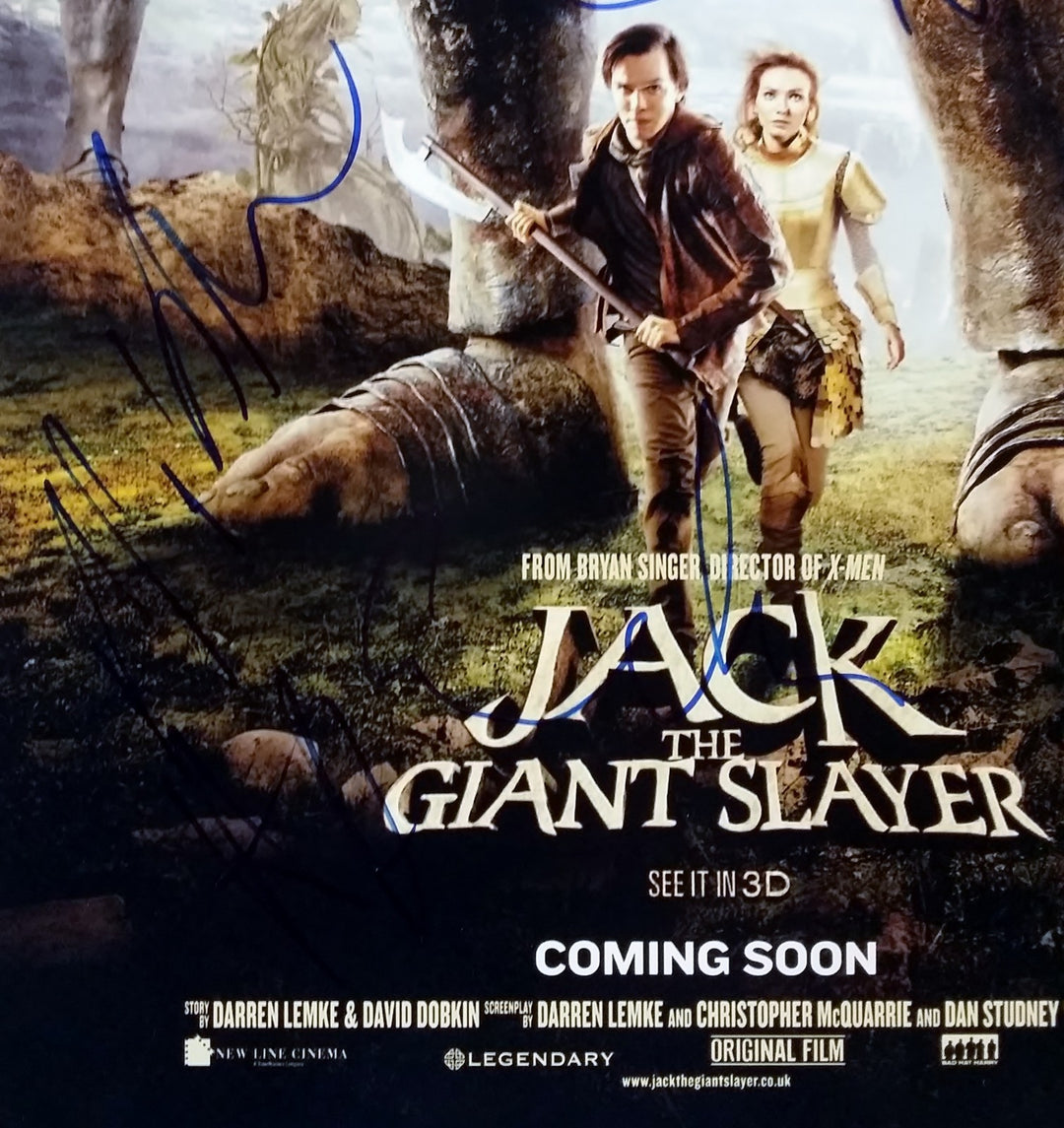 Nicholas Hoult Tomlinson Bremmer Jack The Giant Slayer Signed 12X18 Photo PSA