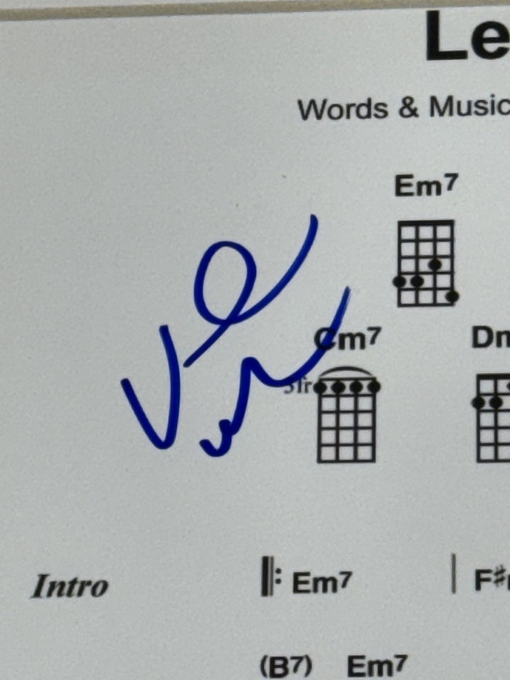 Earth Wind & Fire Let's Groove Signed Framed Sheet Music White Johnson Auto PSA