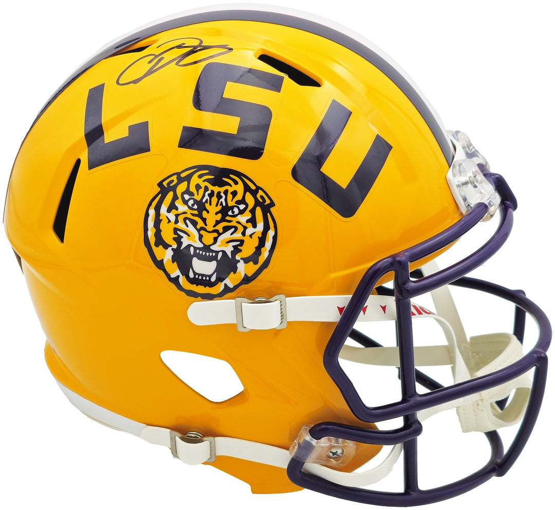 Odell Beckham Jr. Auto LSU Tigers Yellow Full Size Speed Replica Helmet Beckett