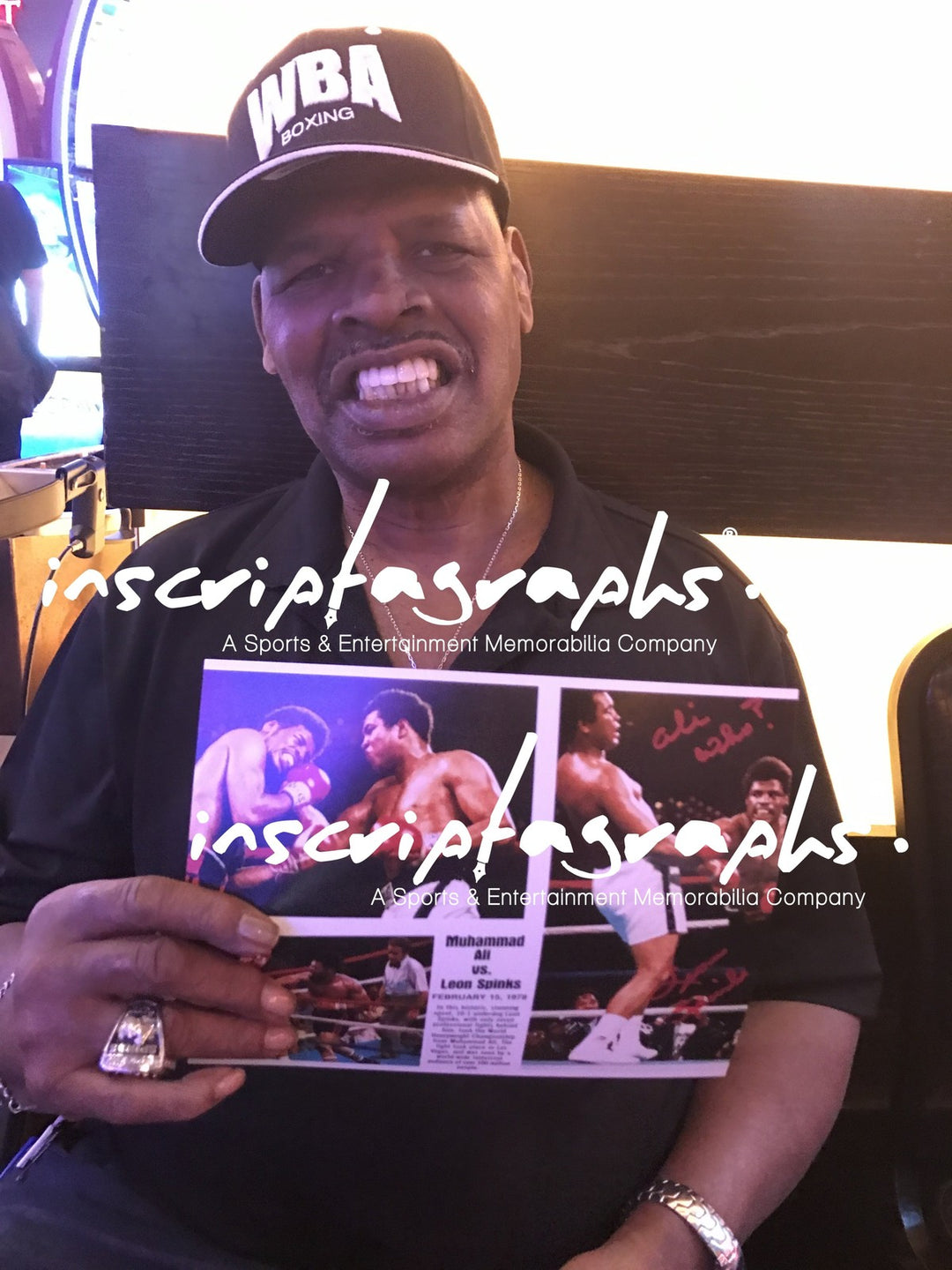 Leon Spinks Signed 8x10 Inscribed "Ali Who?" COA Inscriptagraphs 8x Muhammad
