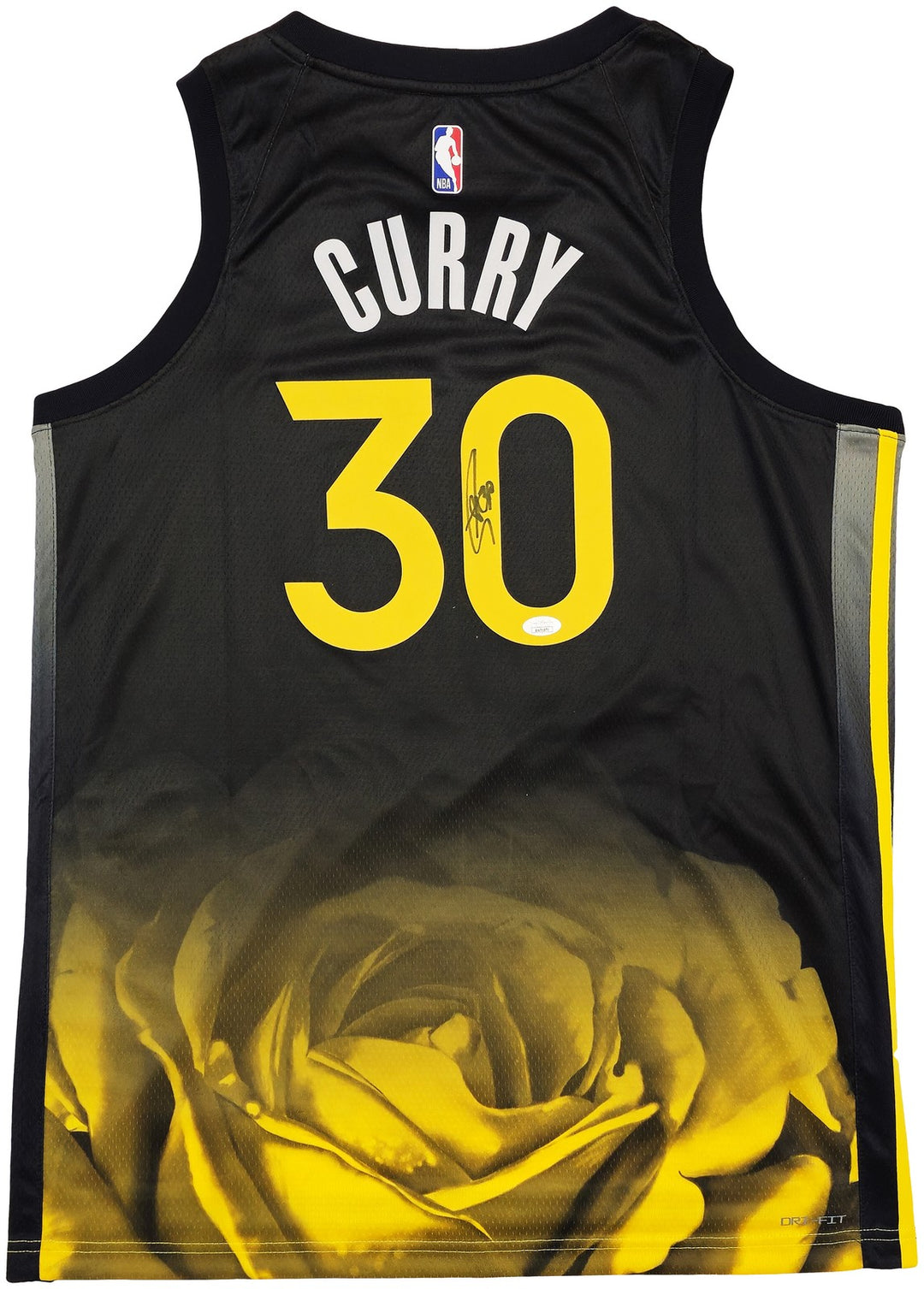 Warriors Stephen Curry Auto Black Nike Swingman Icon Edition Jersey Size 48 JSA