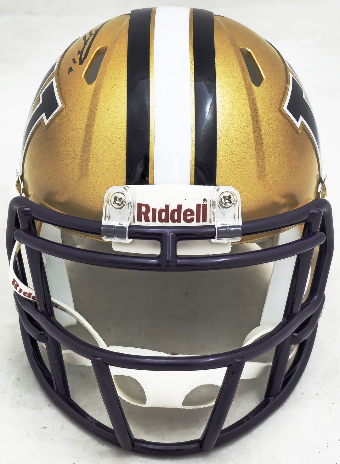 Ja'Lynn Polk Auto Signed Washington Huskies Gold Speed Mini Helmet MCS Holo