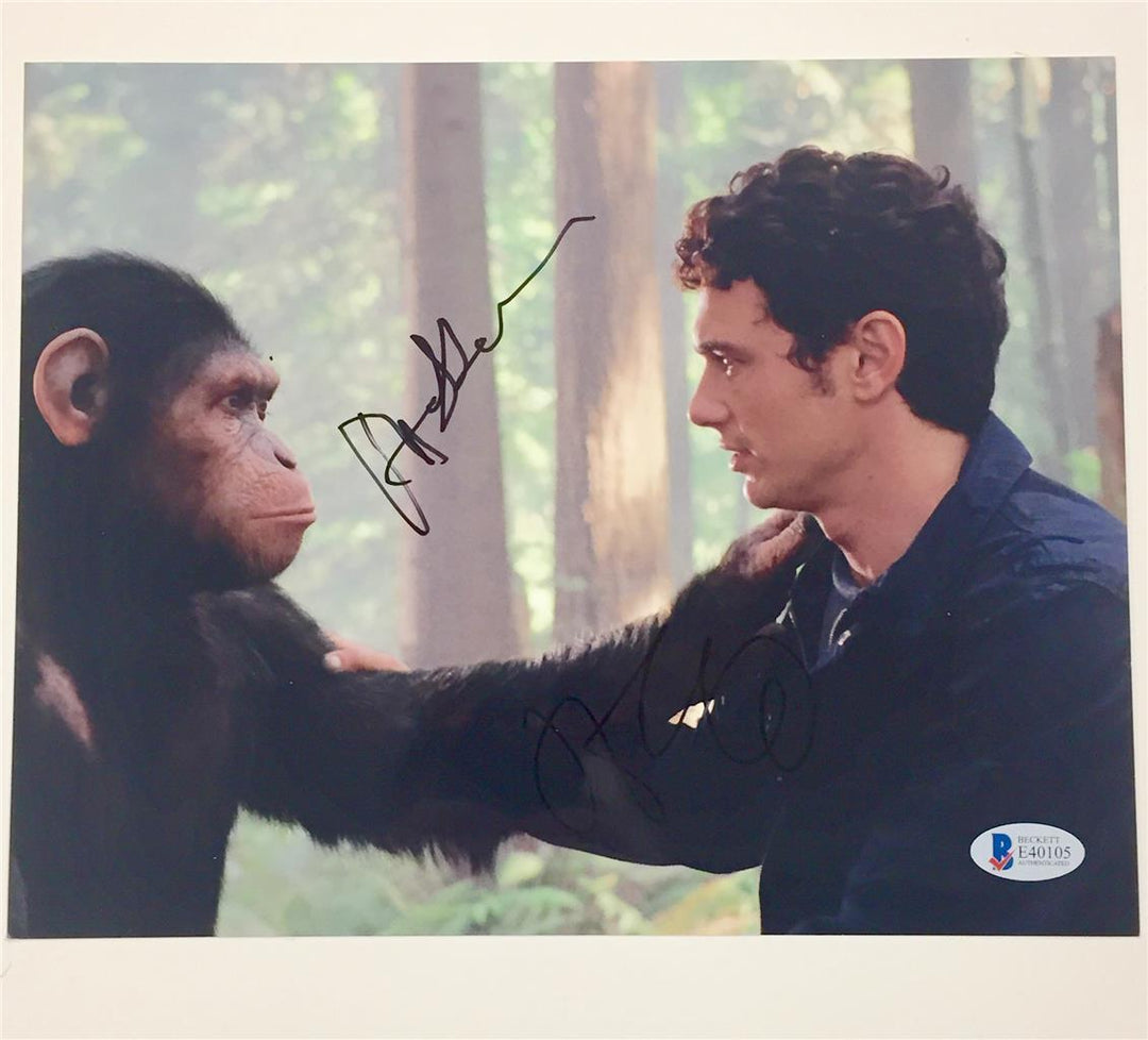 Planet of the Apes ANDY SERKIS & JAMES FRANCO Signed 8x10 Photo ~Beckett BAS COA