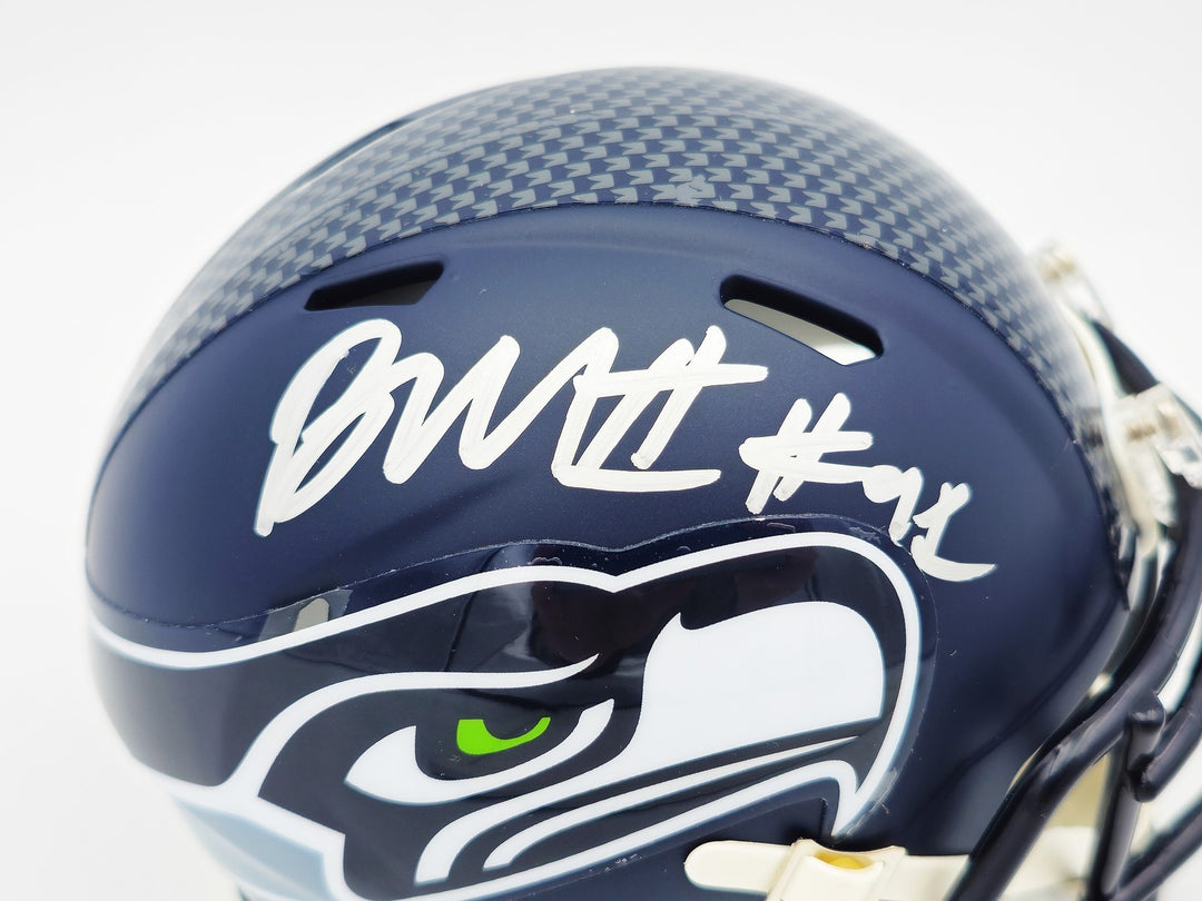 Byron Murphy II Signed Seattle Seahawks Blue Speed Mini Helmet MCS Holo