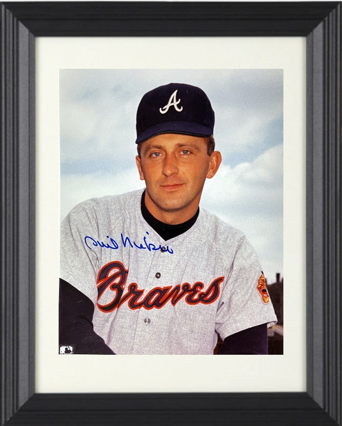 Phil Niekro signed Atlanta Braves MLB 8x10 Photo imperfect Framed- COA (HOF)