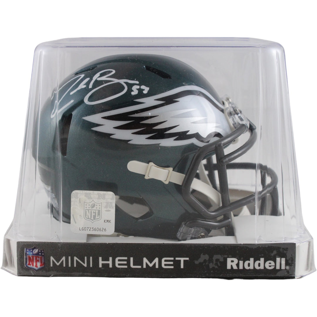 Zack Baun Autographed Philadelphia Eagles Mini Helmet Beckett Witness 50316